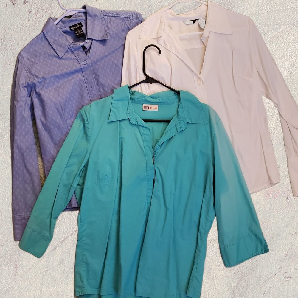 Set of three retro dress tops